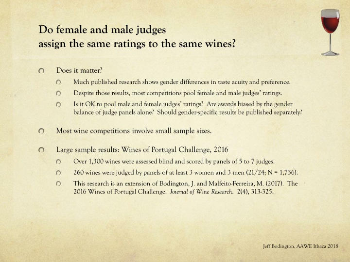 do female and male judges assign the same ratings