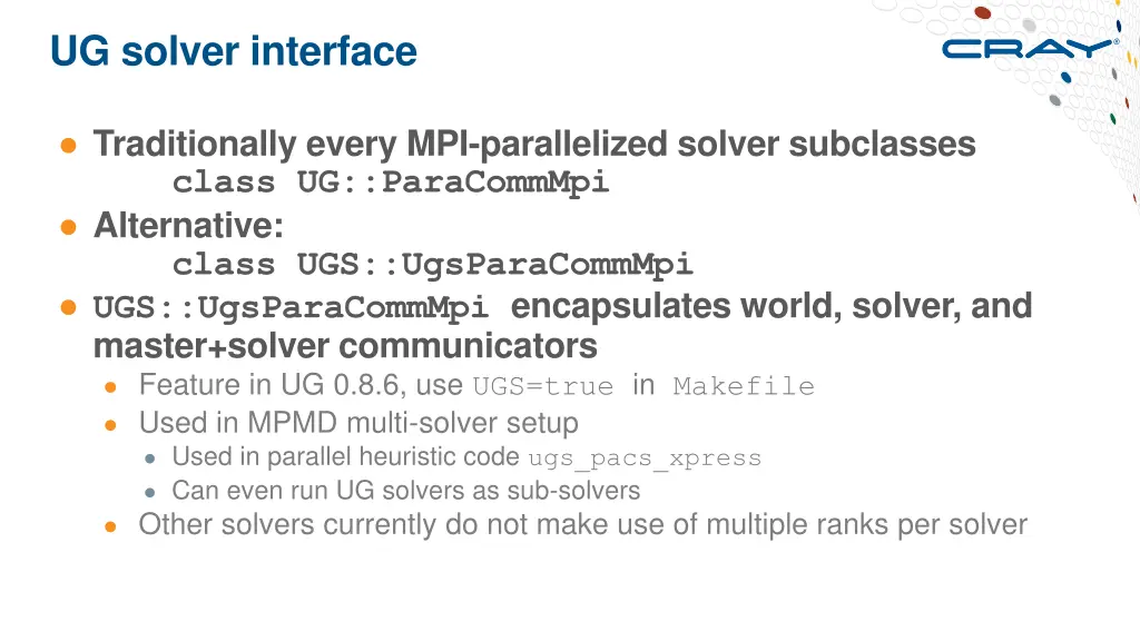 ug solver interface