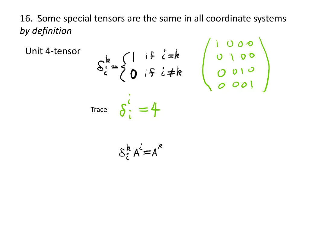 16 some special tensors are the same