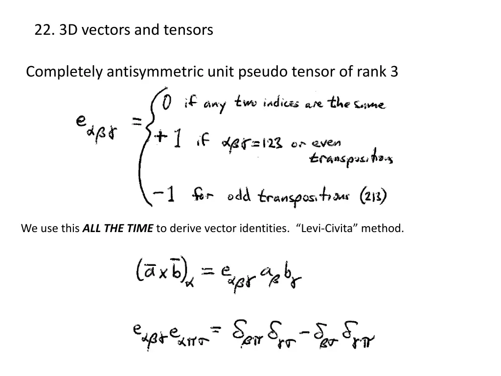 22 3d vectors and tensors