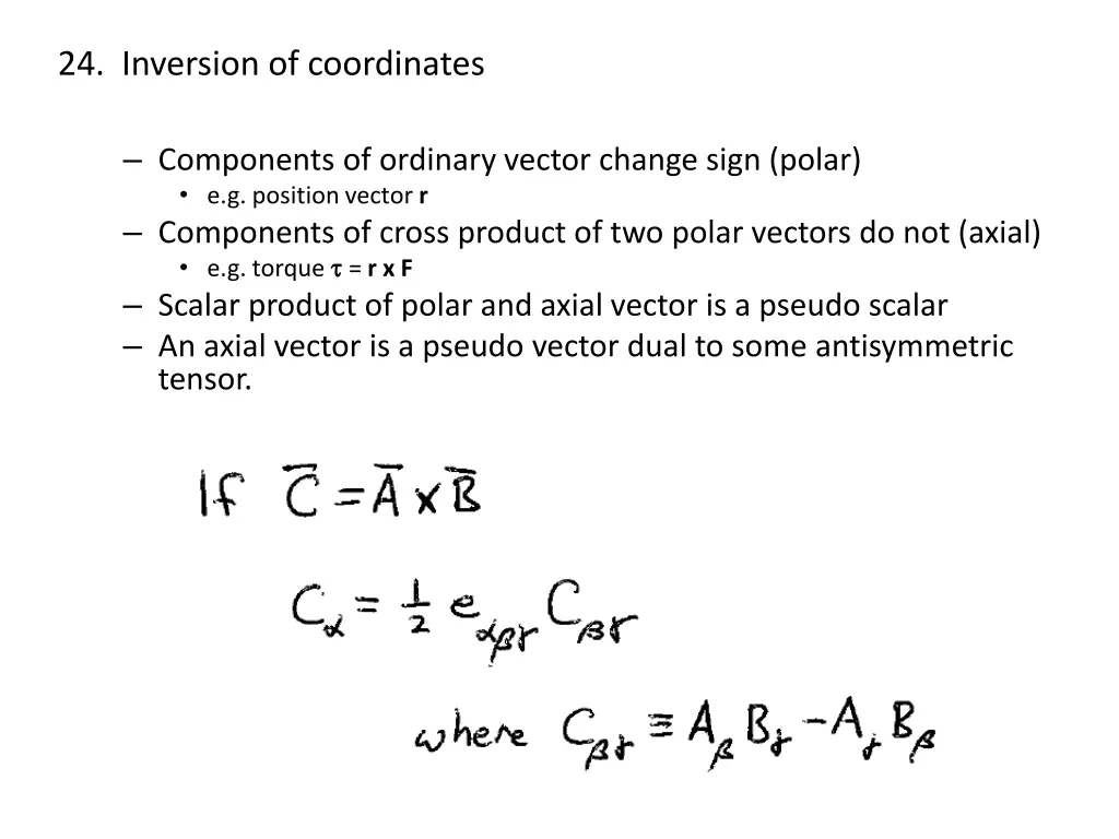 24 inversion of coordinates