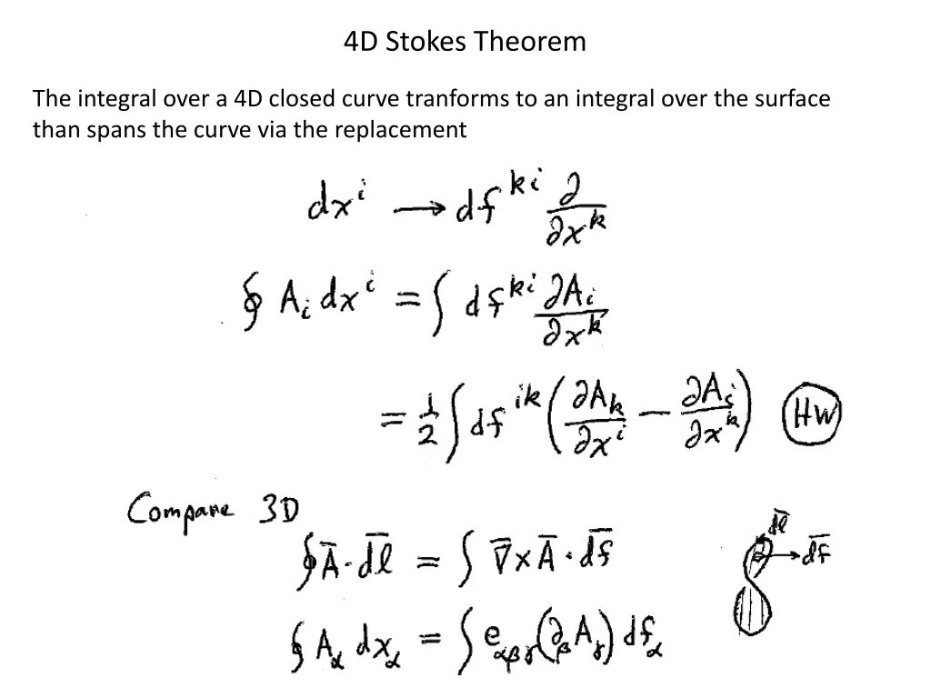 4d stokes theorem