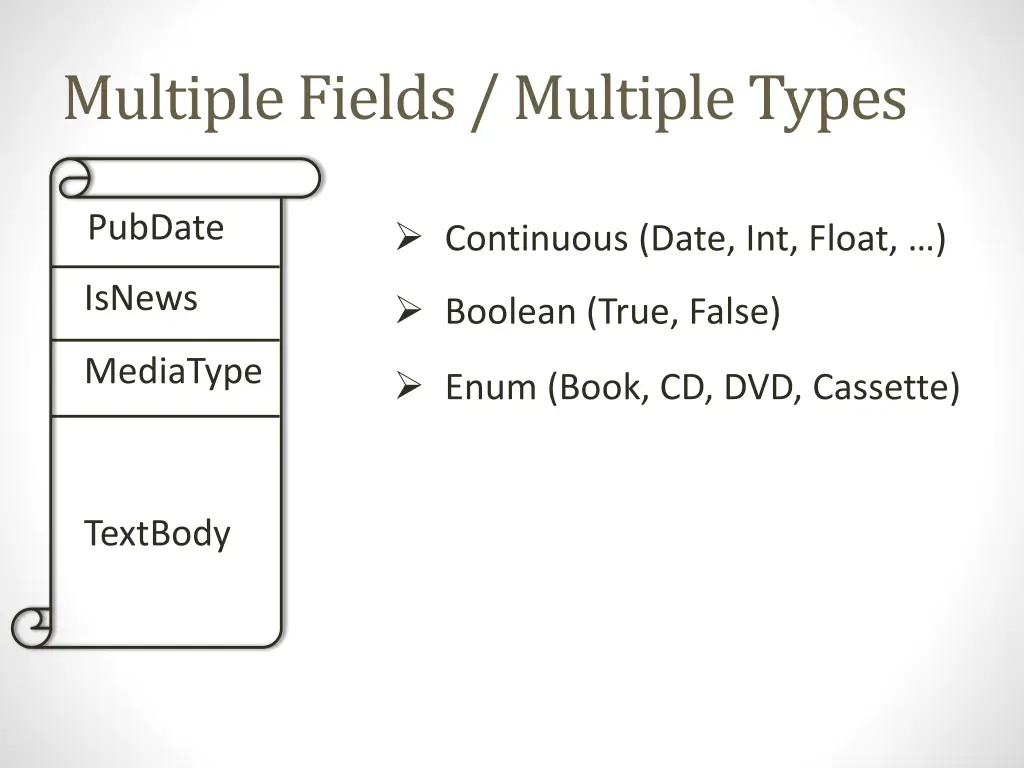 multiple fields multiple types 2