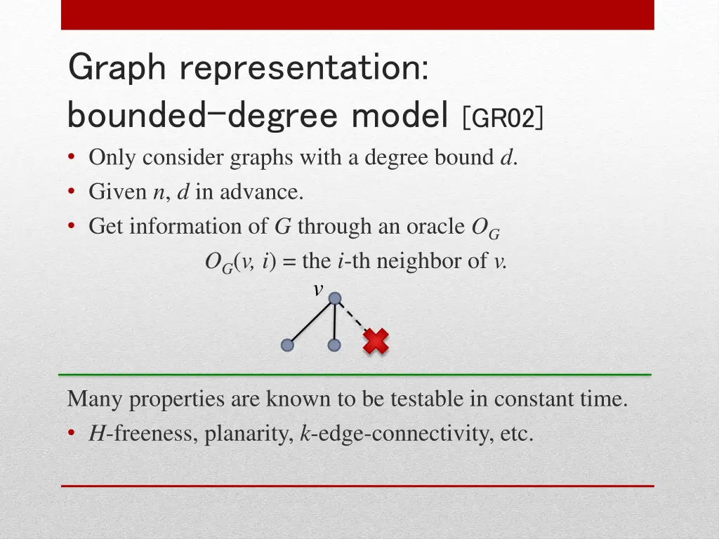 graph representation bounded degree model gr02