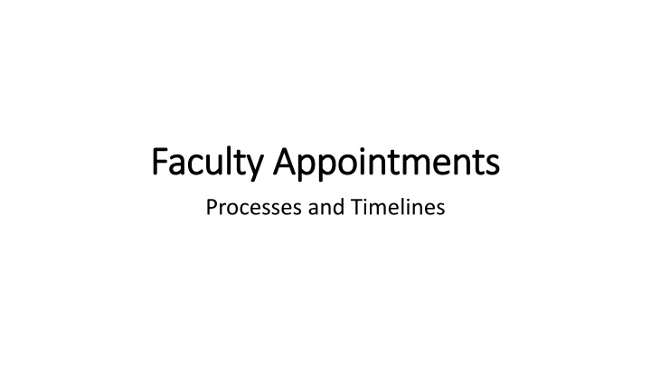 faculty appointments faculty appointments