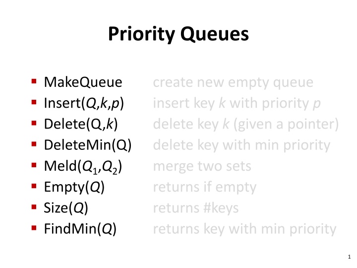 priority queues