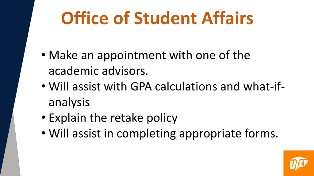 office of student affairs