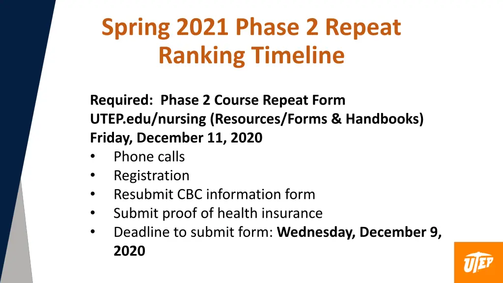 spring 2021 phase 2 repeat ranking timeline