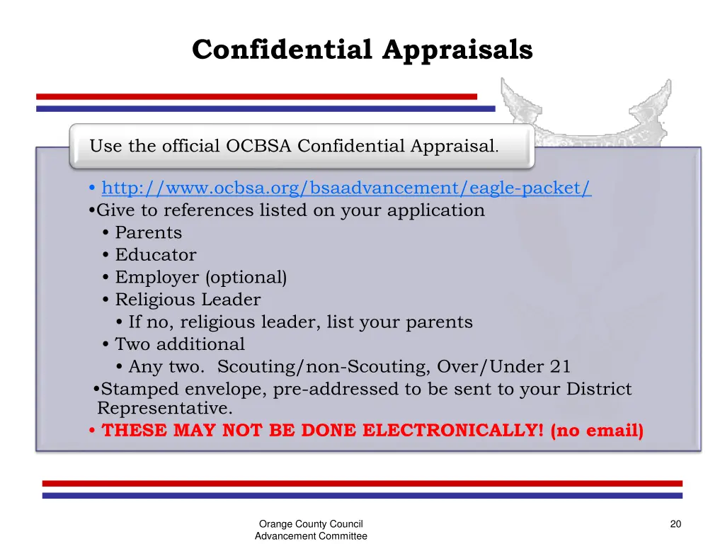 confidential appraisals