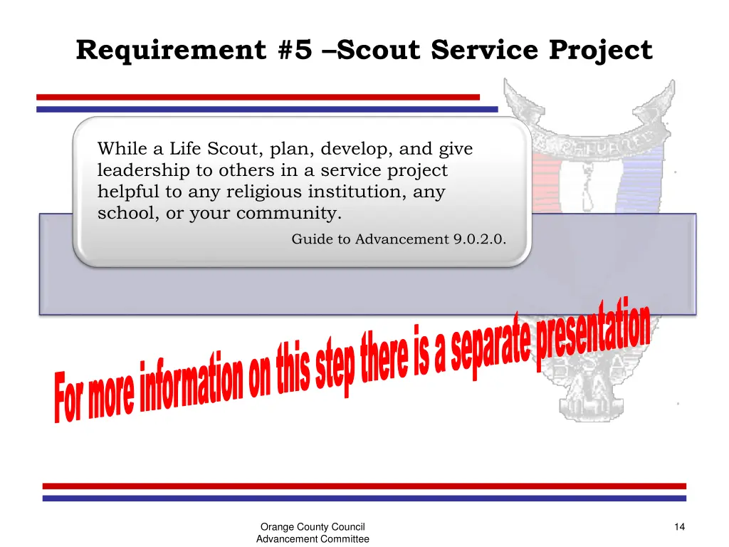 requirement 5 scout service project