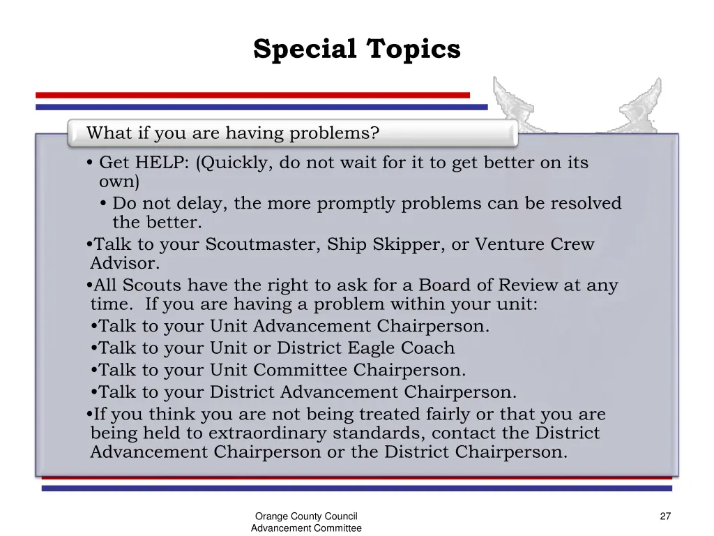 special topics 1