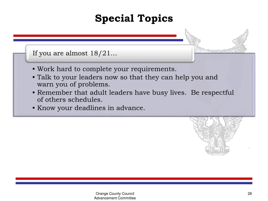 special topics 2