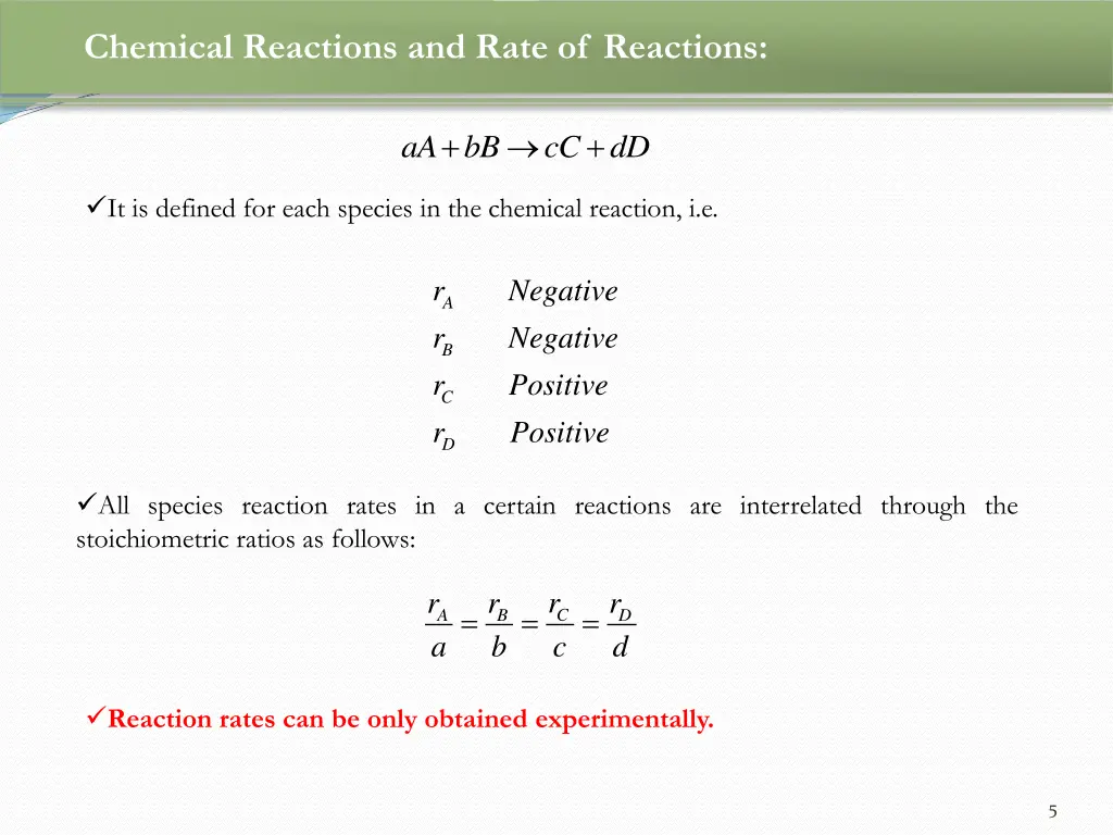 chemical reactions and rate of reactions 1