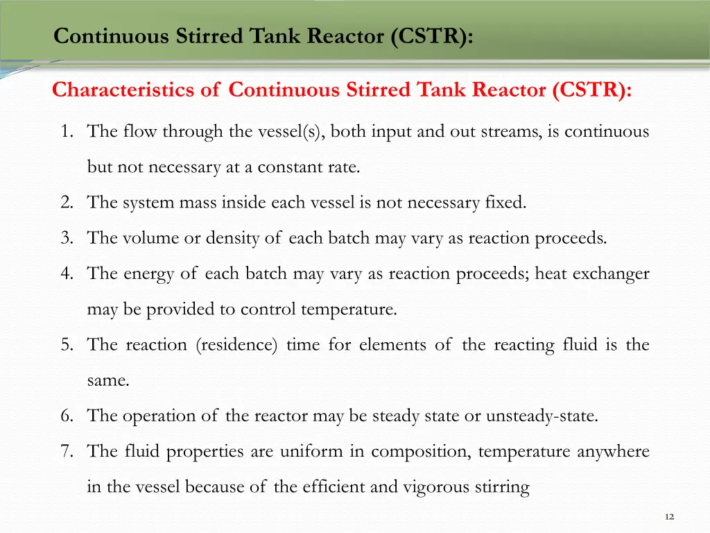 continuous stirred tank reactor cstr 1