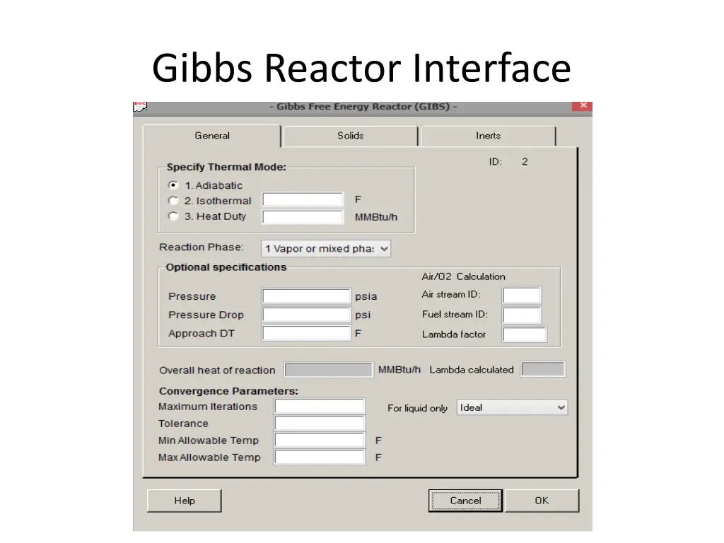 gibbs reactor interface