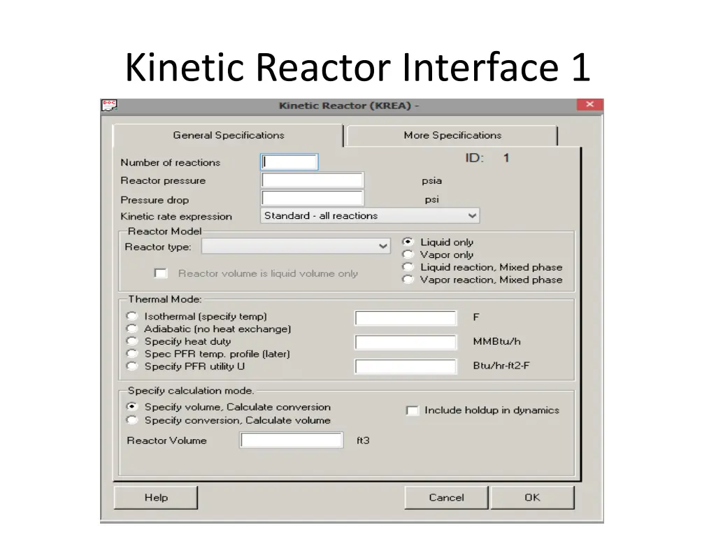 kinetic reactor interface 1