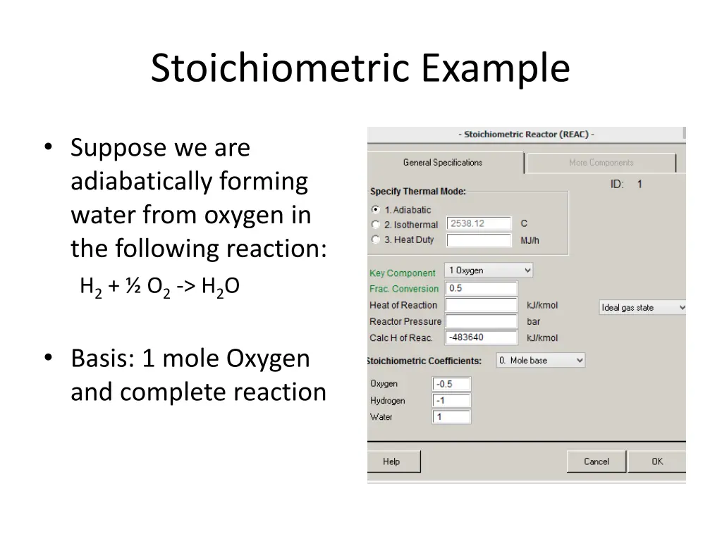 stoichiometric example