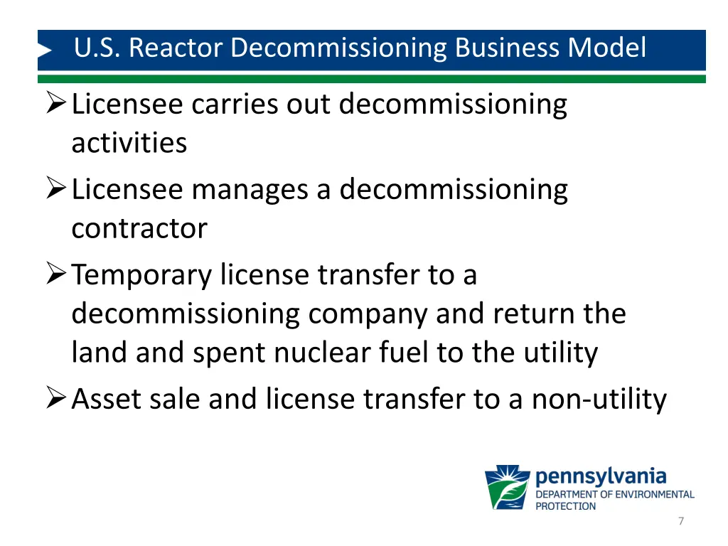 u s reactor decommissioning business model