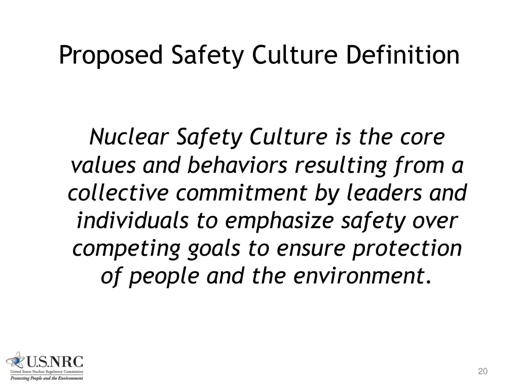 proposed safety culture definition