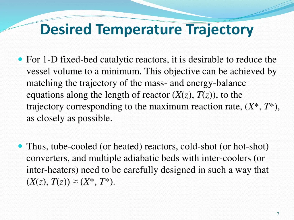 desired temperature trajectory