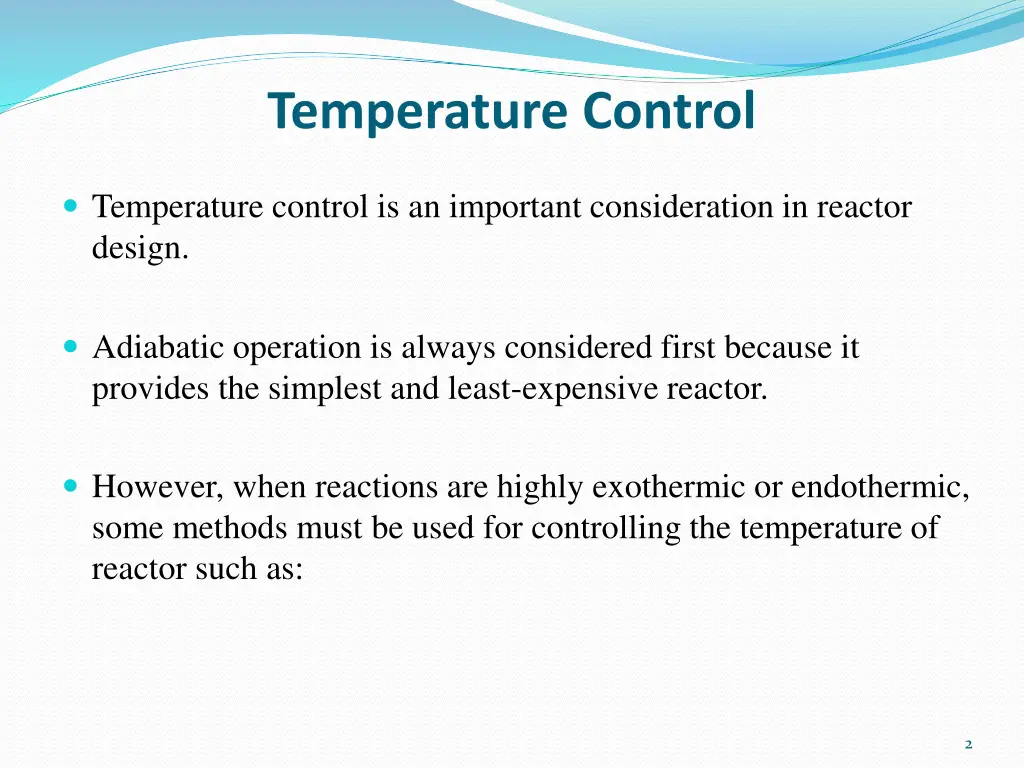 temperature control