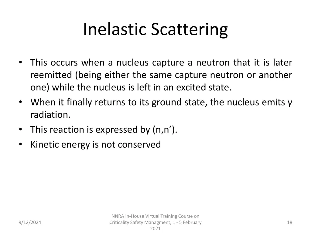 inelastic scattering