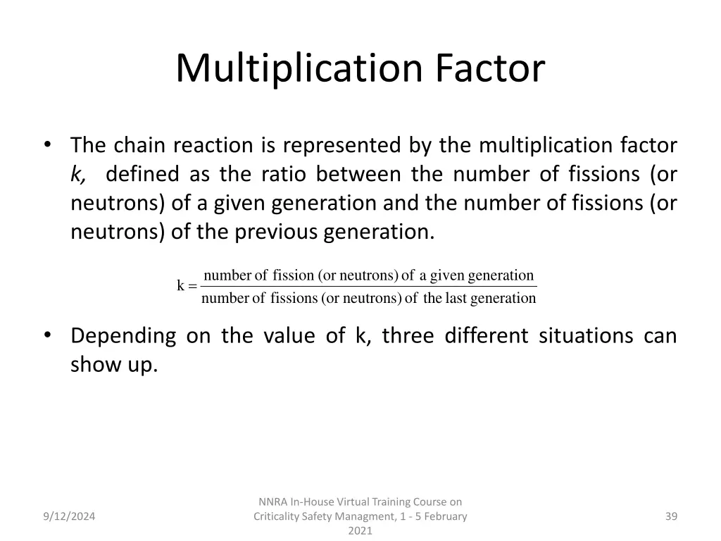 multiplication factor