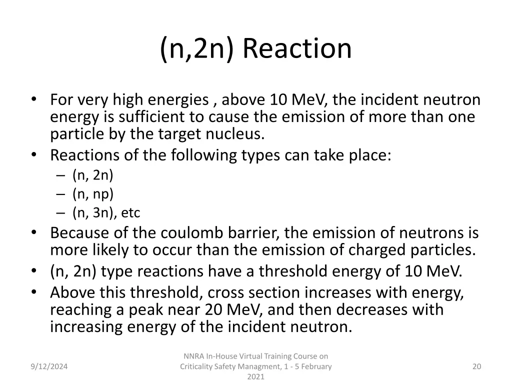 n 2n reaction