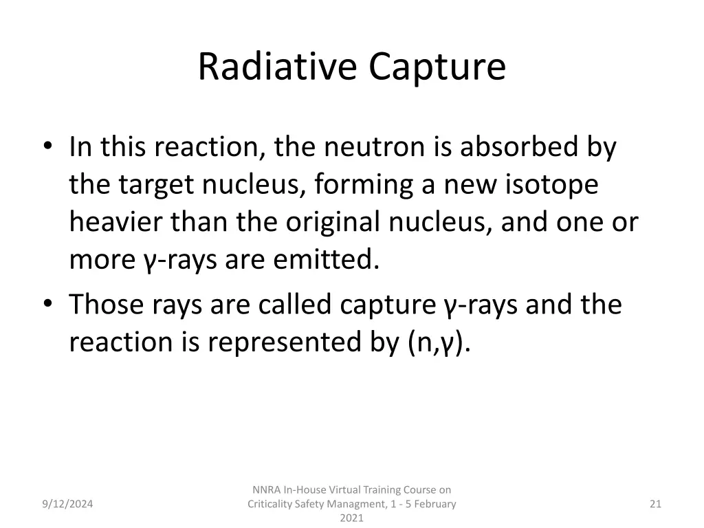 radiative capture