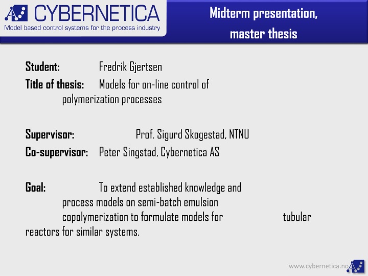 midterm presentation master thesis