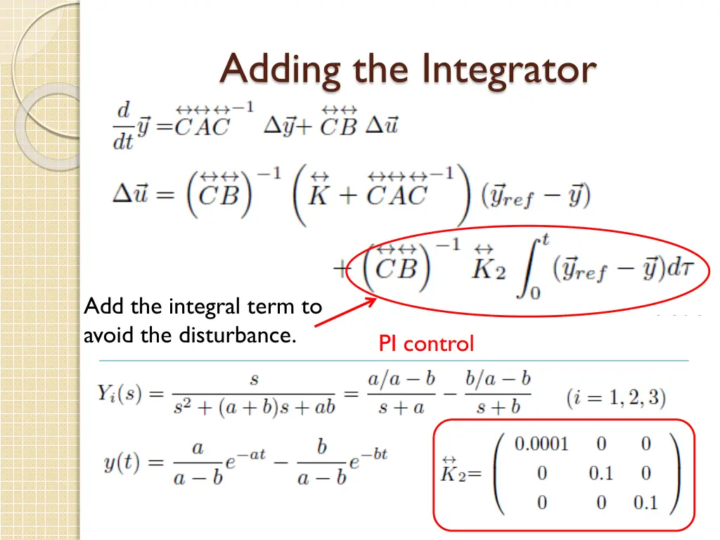 adding the integrator