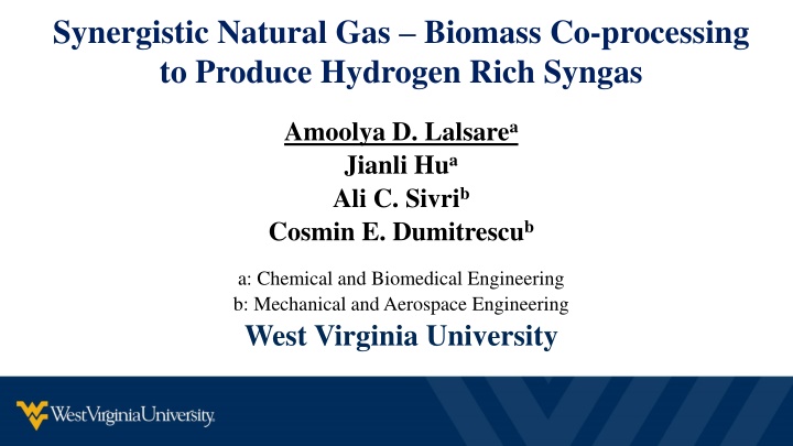 synergistic natural gas biomass co processing