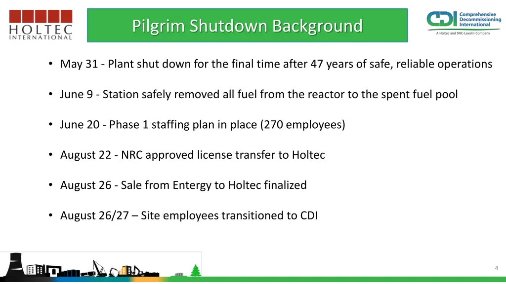 pilgrim shutdown background