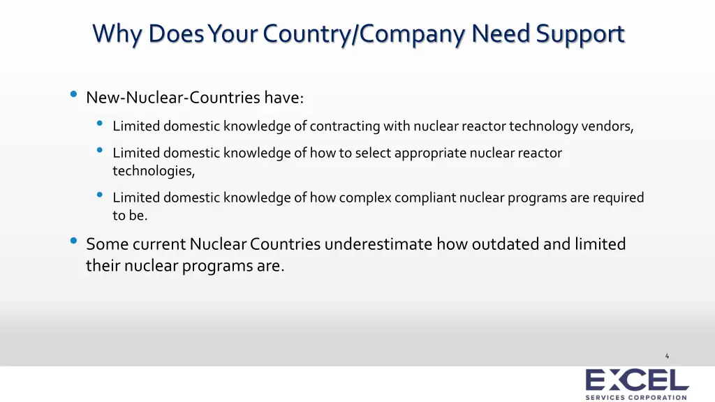 why does your country company need support