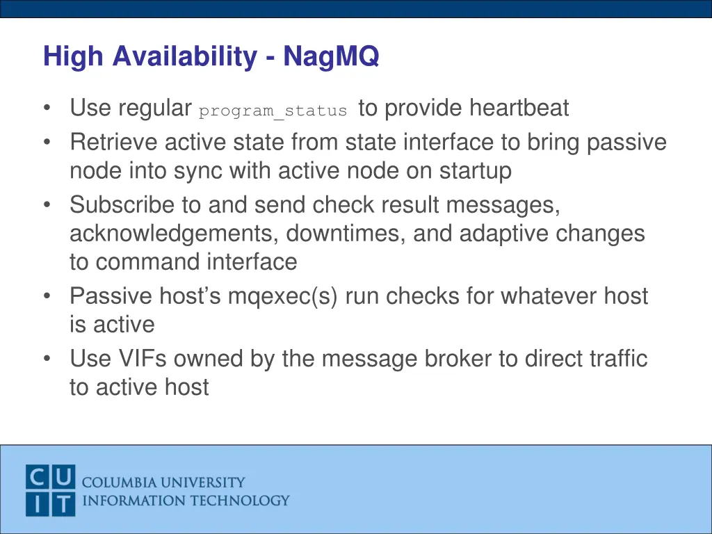 high availability nagmq 1