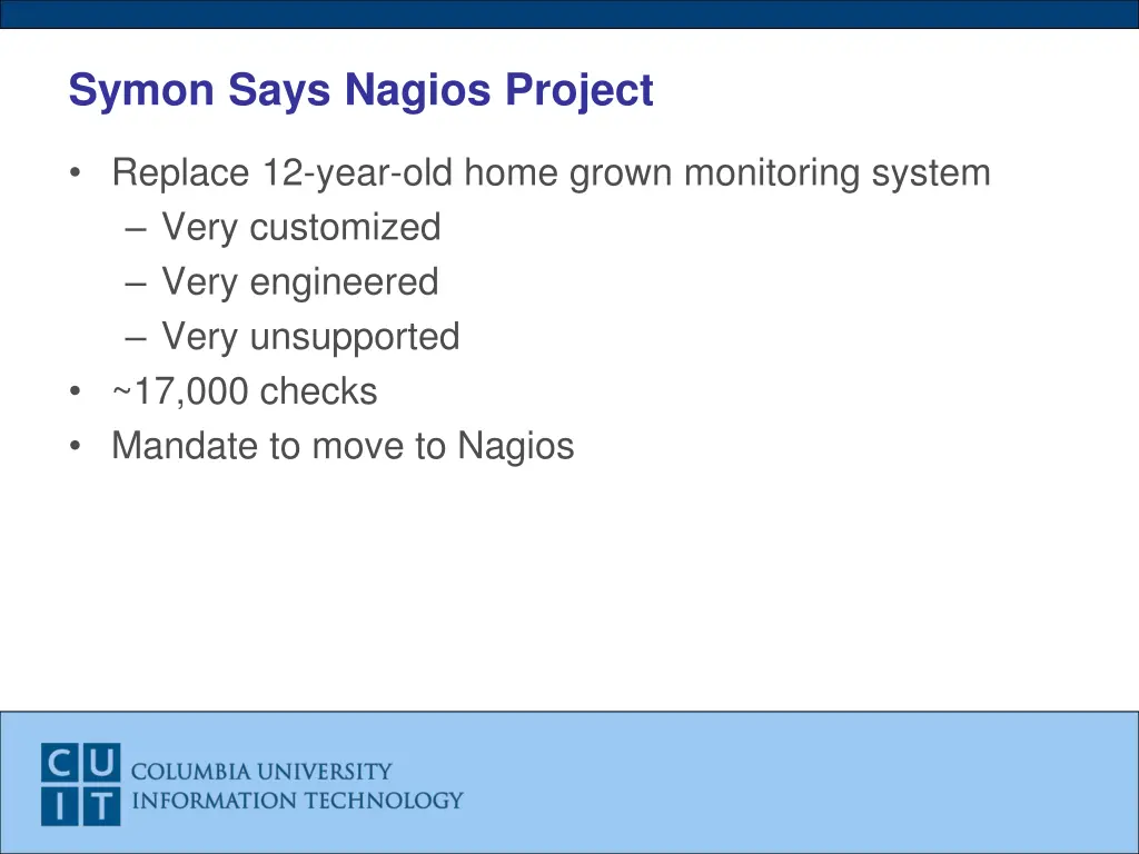 symon says nagios project