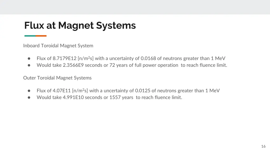 flux at magnet systems