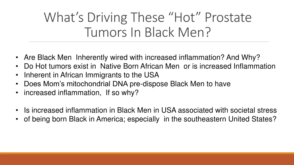 what s driving these hot prostate tumors in black