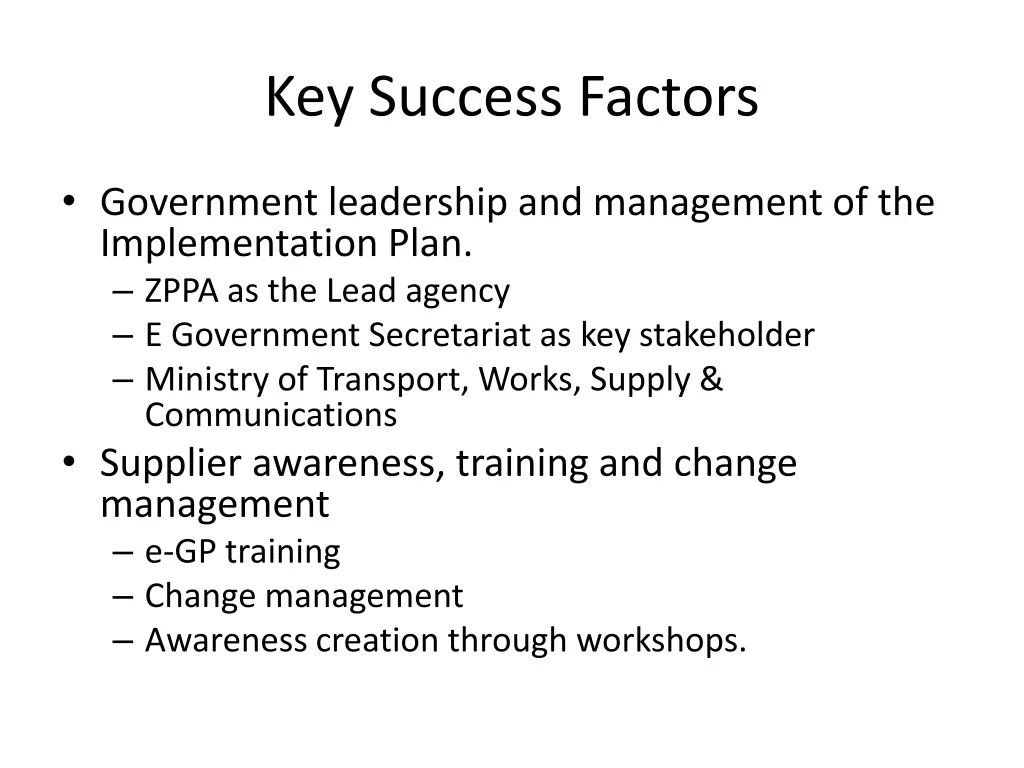 key success factors