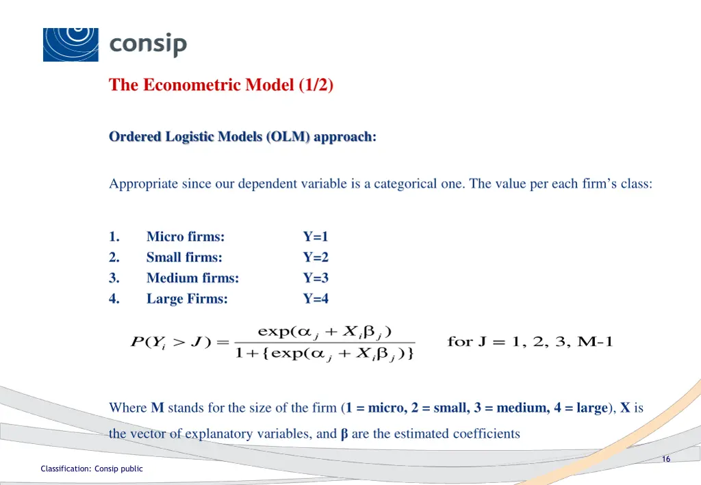 the econometric model 1 2