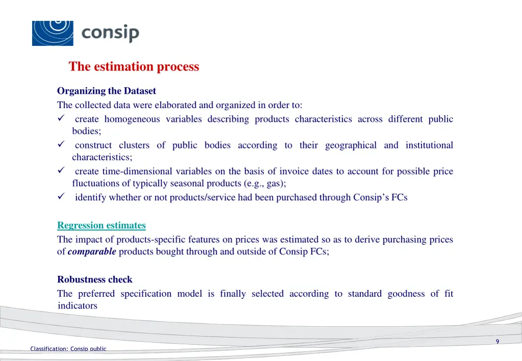 the estimation process