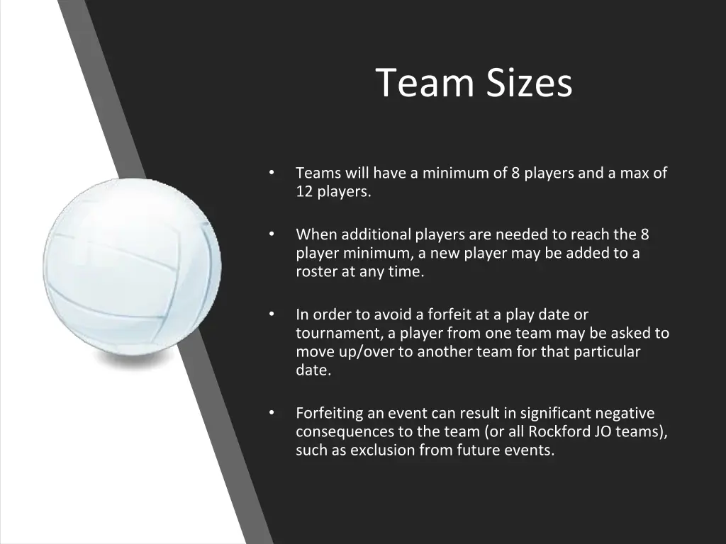 team sizes