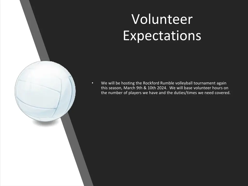 volunteer expectations