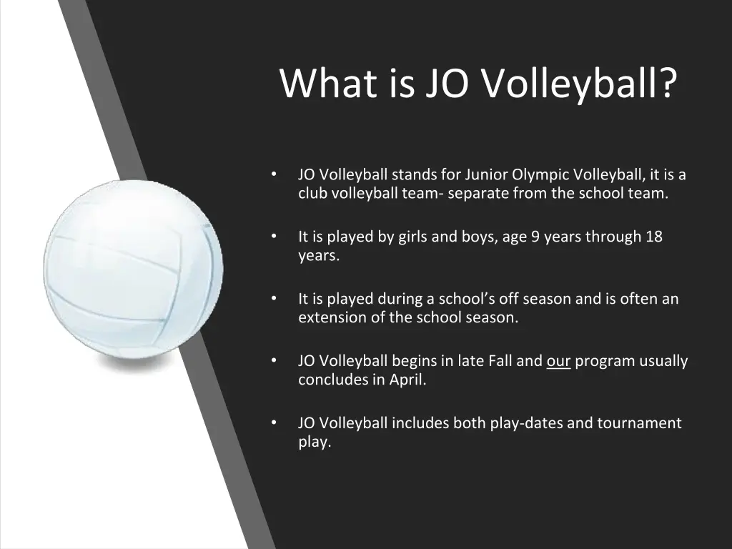 what is jo volleyball