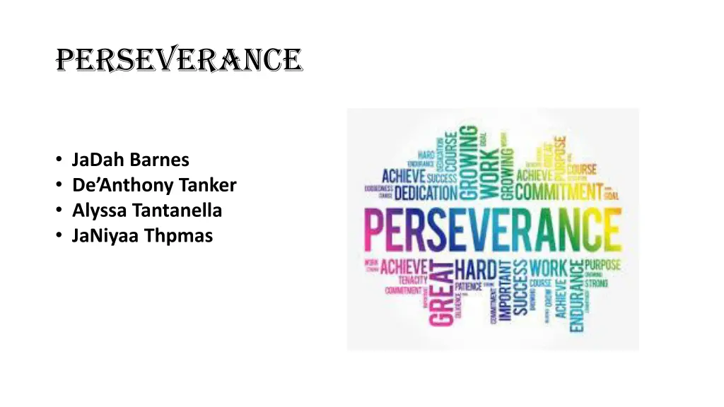 perseverance