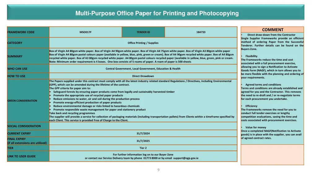 multi purpose office paper for printing