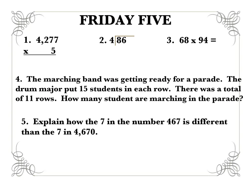 friday five