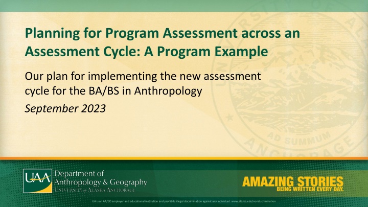 planning for program assessment across