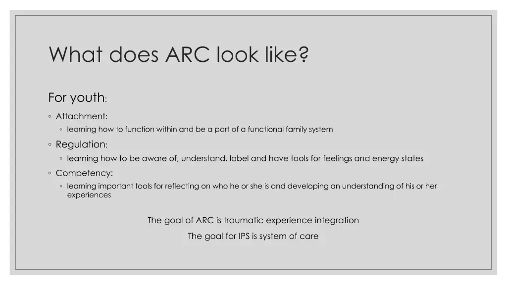 what does arc look like 1