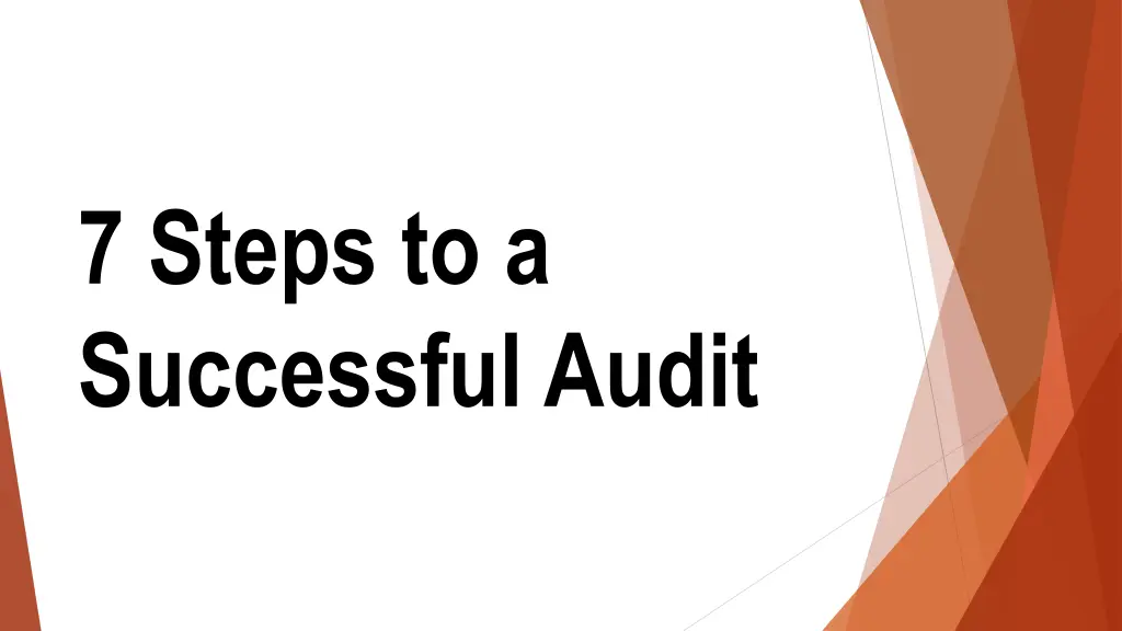 7 steps to a successful audit